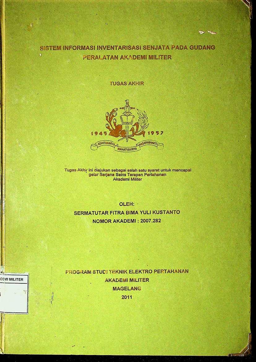 SISTEM INFORMASI INVENTARISASI SENJATA PADA GUDANG PERALATAN AKADEMI MILITER